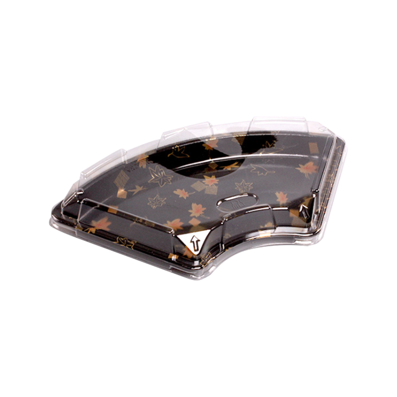 Engangs vifteformet sushi madbeholder