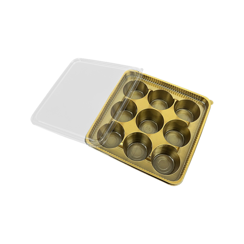 9-huls cirkulær PET-slikpakkeboks