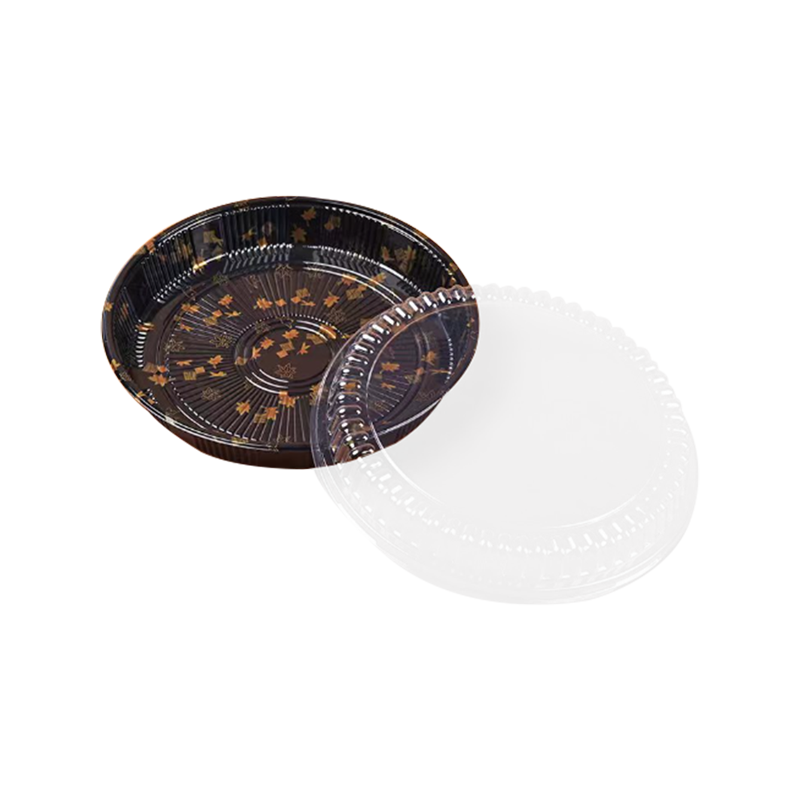 Indpakningsboks i japansk stil med sort tryk i bund