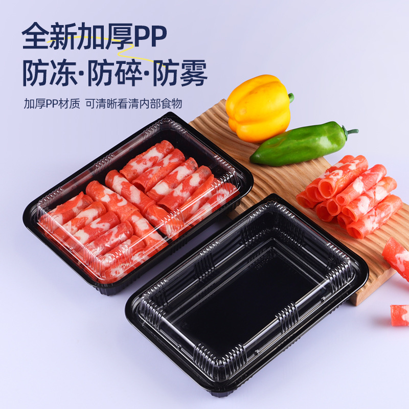 Engangs plast PP materiale sushi madbakke Box 