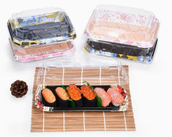 Engangs plastik sushi madbakke 