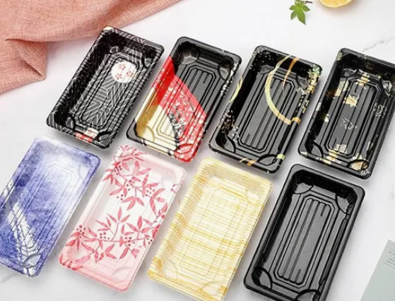 Engangs plastik sushi madbakke 